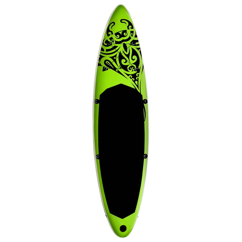 Afbeelding laden in galerijviewer, Vidaxl stand up paddleboardset opblaasbaar 366x76x15 cm groen

