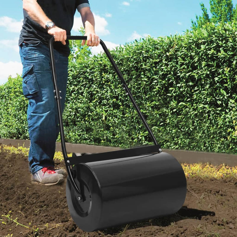 Afbeelding laden in galerijviewer, Vidaxl gazonroller 50 l 63 cm zwart
