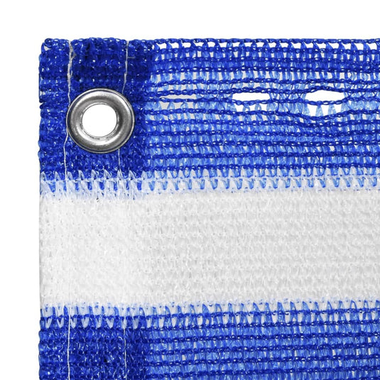 Vidaxl balkonscherm 120x500 cm hdpe blauw en wit