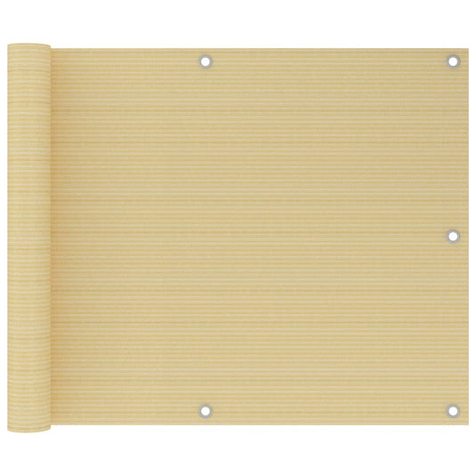 VidaXL Balkonscherm 75x500 cm HDPE beige