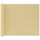 VidaXL Balkonscherm 75x500 cm HDPE beige
