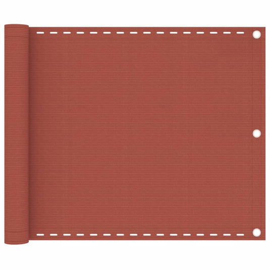 Vidaxl balkonscherm 75x500 cm hdpe terracottakleurig