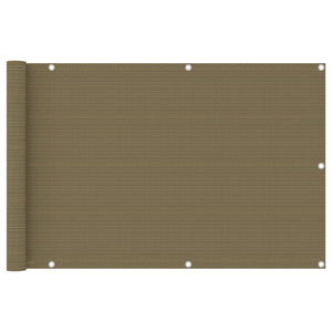 VidaXL Balkonscherm 90x500 cm HDPE taupe