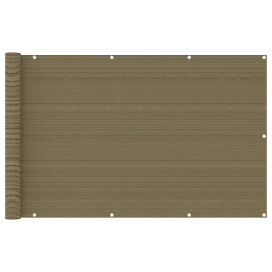 Vidaxl balkonscherm 120x400 cm hdpe taupe