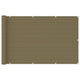Vidaxl balkonscherm 120x400 cm hdpe taupe