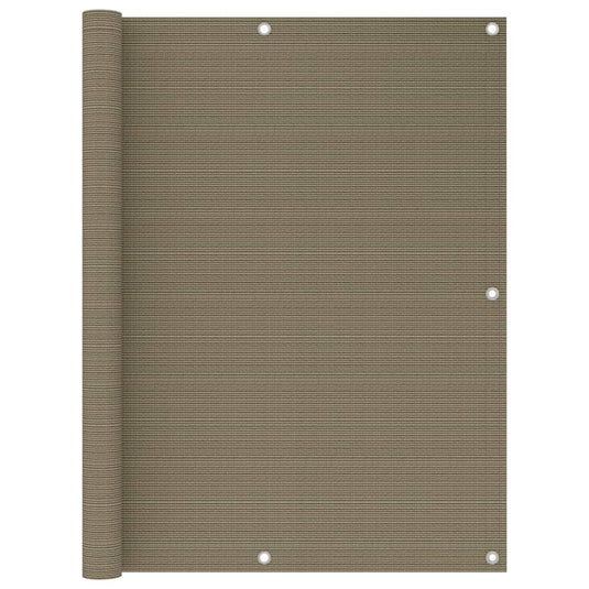 Vidaxl balkonscherm 120x500 cm hdpe taupe