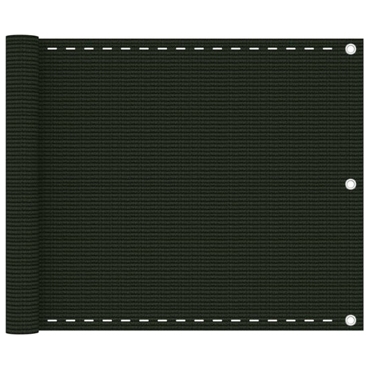 Vidaxl balkonscherm 75x400 cm hdpe donkergroen