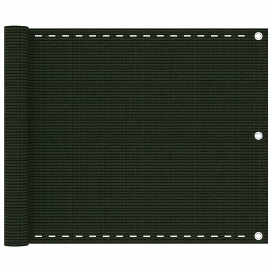 Vidaxl balkonscherm 75x500 cm hdpe donkergroen