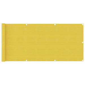 Vidaxl balkonscherm 75x300 cm hdpe geel