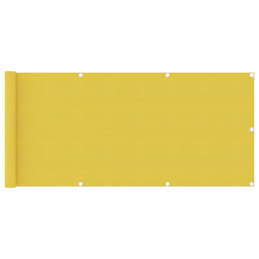 Vidaxl balkonscherm 75x500 cm hdpe geel