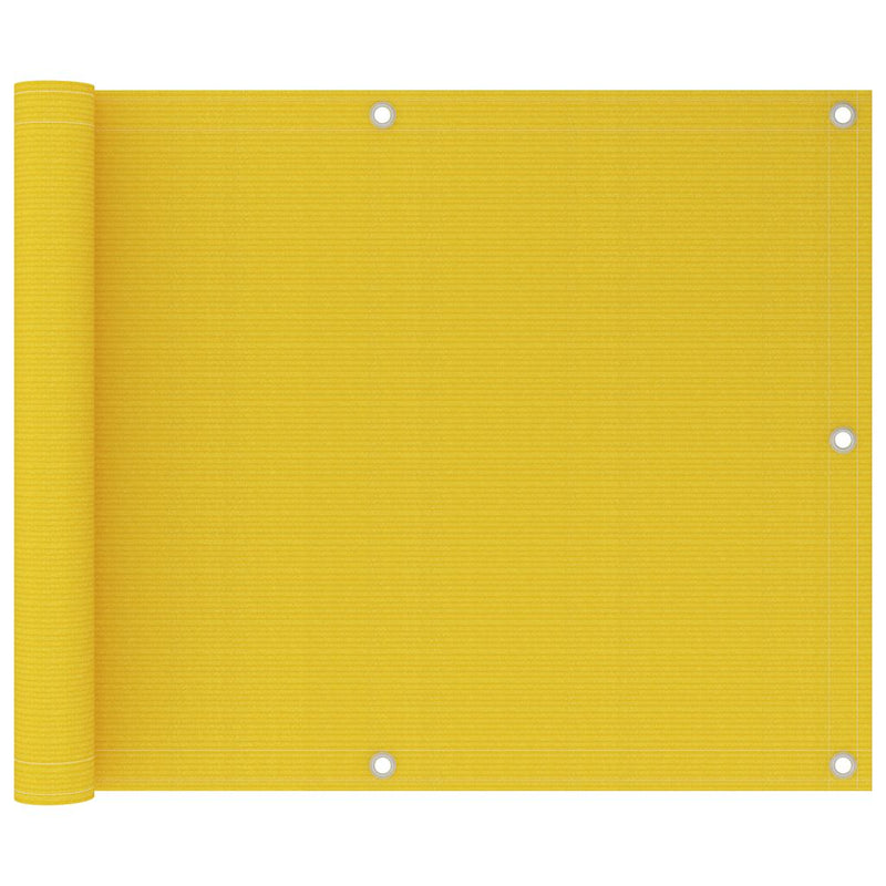 Afbeelding laden in galerijviewer, Vidaxl balkonscherm 75x600 cm hdpe geel

