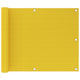 Vidaxl balkonscherm 75x600 cm hdpe geel
