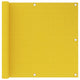 Vidaxl balkonscherm 90x600 cm hdpe geel