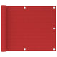 Vidaxl balkonscherm 75x300 cm hdpe rood