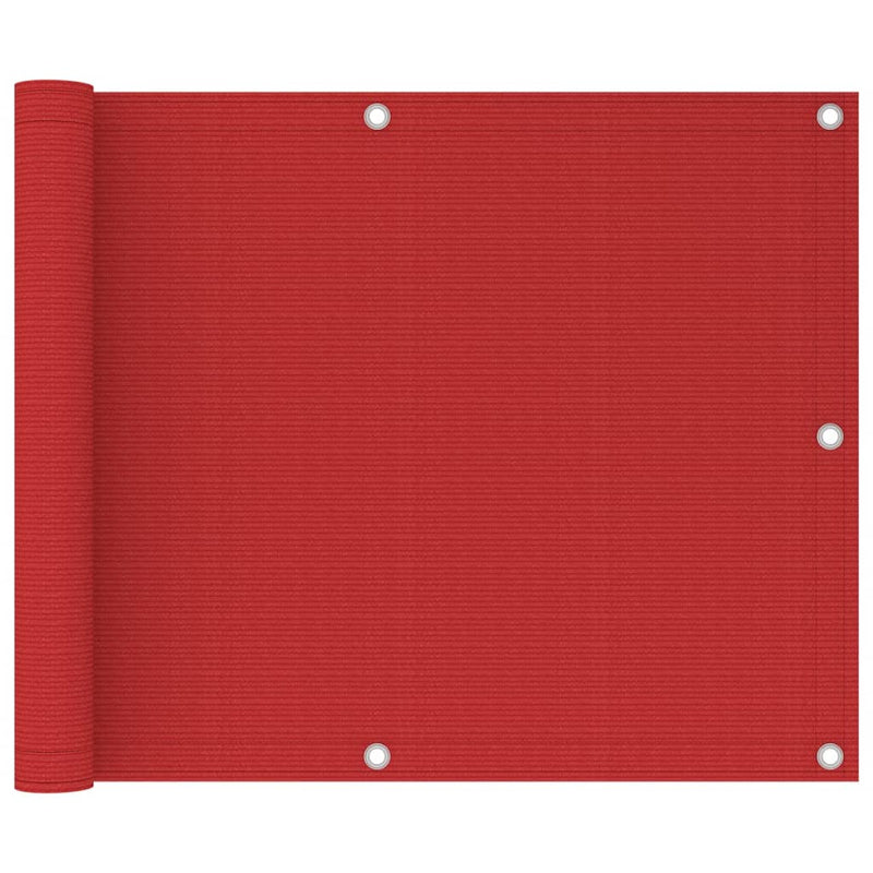 Afbeelding laden in galerijviewer, Vidaxl balkonscherm 75x300 cm hdpe rood
