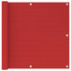 Vidaxl balkonscherm 90x300 cm hdpe rood