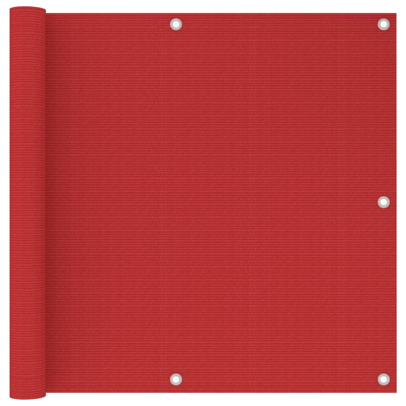Afbeelding laden in galerijviewer, Vidaxl balkonscherm 90x500 cm hdpe rood
