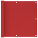 Vidaxl balkonscherm 90x600 cm hdpe rood