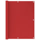 Vidaxl balkonscherm 120x400 cm hdpe rood