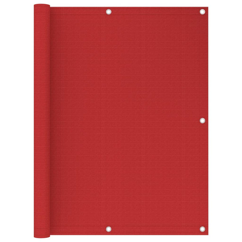Afbeelding laden in galerijviewer, Vidaxl balkonscherm 120x500 cm hdpe rood
