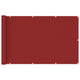 Vidaxl balkonscherm 120x600 cm hdpe rood