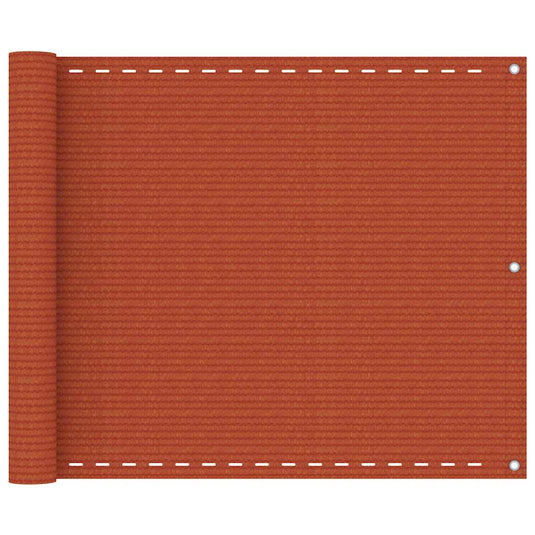 Vidaxl balkonscherm 75x300 cm hdpe oranje