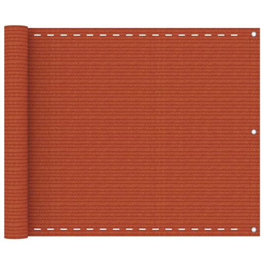 Vidaxl balkonscherm 75x400 cm hdpe oranje