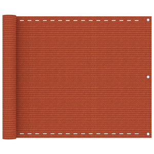 Vidaxl balkonscherm 75x500 cm hdpe oranje