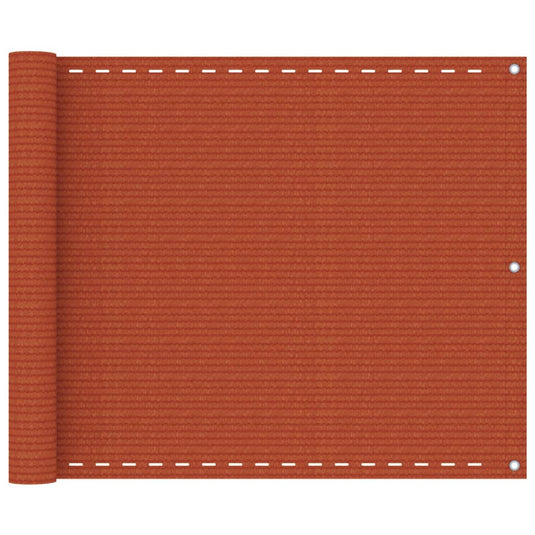 Vidaxl balkonscherm 75x500 cm hdpe oranje