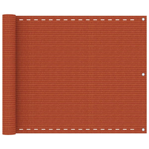 Vidaxl balkonscherm 75x600 cm hdpe oranje