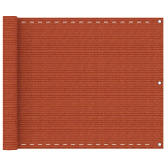 Vidaxl balkonscherm 75x600 cm hdpe oranje
