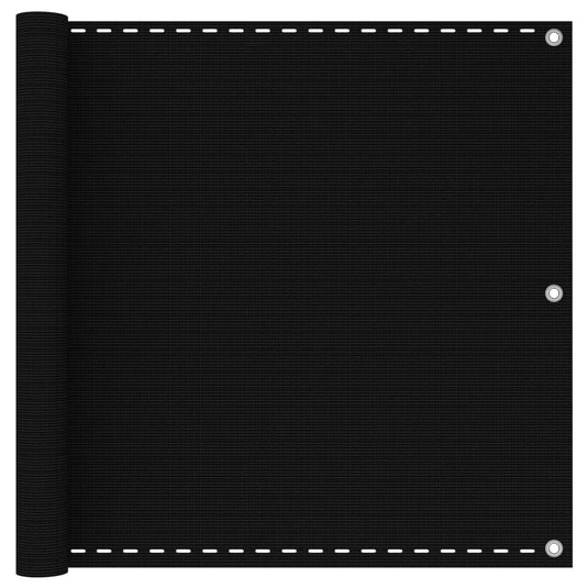 Vidaxl balkonscherm 90x400 cm hdpe zwart