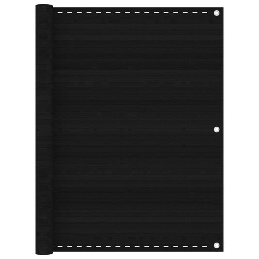 Vidaxl balkonscherm 120x300 cm hdpe zwart
