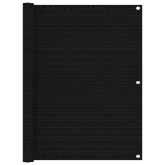 Vidaxl balkonscherm 120x400 cm hdpe zwart