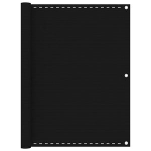 Vidaxl balkonscherm 120x500 cm hdpe zwart
