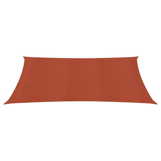 VidaXL Zonnezeil 160 g m² 4x6 m HDPE terracottakleurig