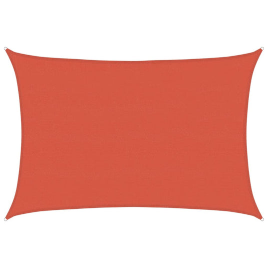 Vidaxl zonnezeil 160 g m² 5x7 m hdpe terracottakleurig