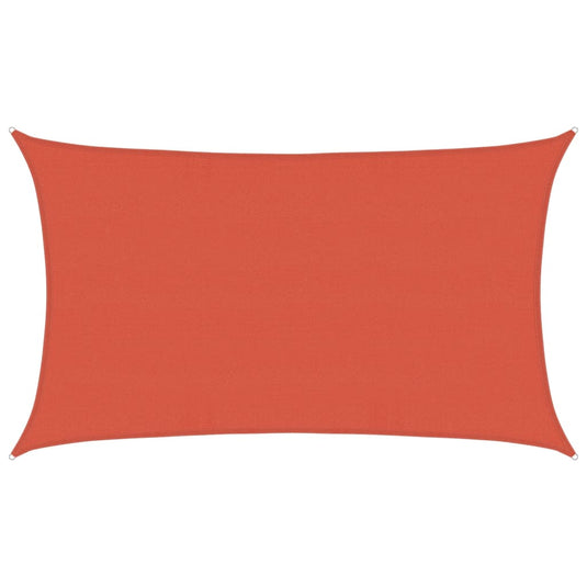 Vidaxl zonnezeil 160 g m² 5x8 m hdpe terracottakleurig