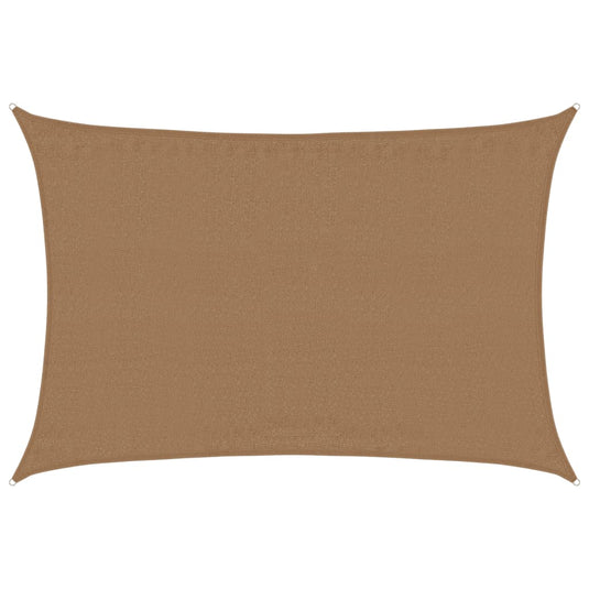Vidaxl zonnezeil 160 g m² 3,5x4,5 m hdpe taupe
