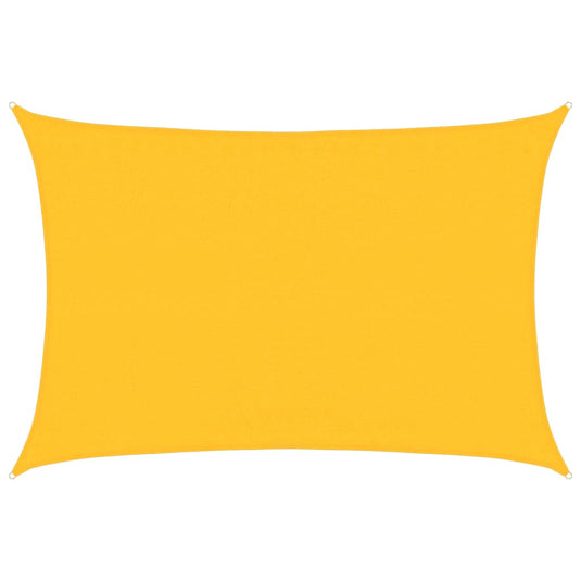 Vidaxl zonnezeil 160 g m² rechthoekig 3,5x4,5 m hdpe geel