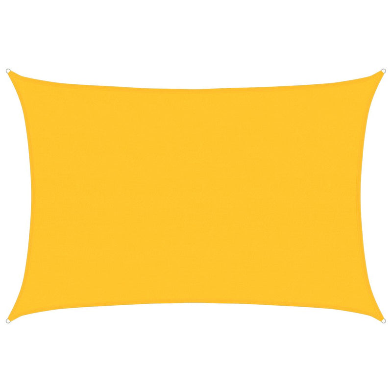 Afbeelding laden in galerijviewer, Vidaxl zonnezeil 160 g m² rechthoekig 5x7 m hdpe geel
