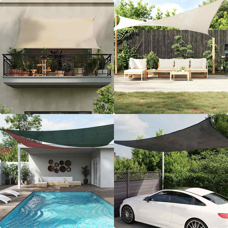 Afbeelding laden in galerijviewer, Vidaxl zonnezeil 160 g m² 3x6 m hdpe rood
