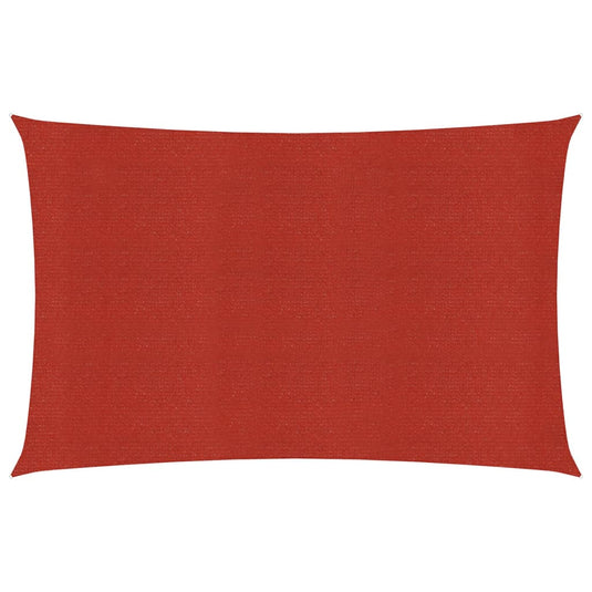 VidaXL Zonnezeil 160 g m² 5x6 m HDPE rood