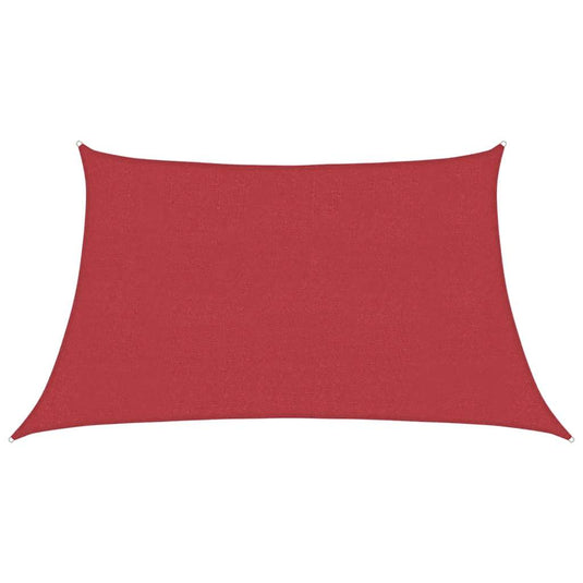 Vidaxl zonnezeil 160 g m² 3 4x2 m hdpe rood
