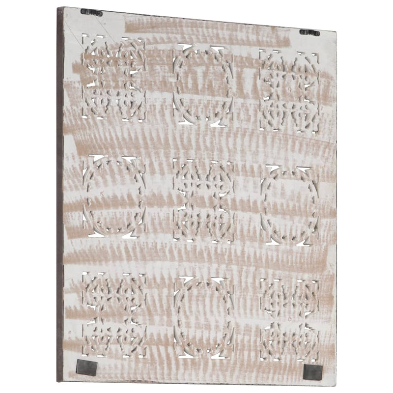Afbeelding laden in galerijviewer, Vidaxl wandpaneel handgesneden 60x60x1,5 cm mdf bruin en wit
