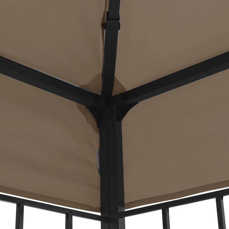 Afbeelding laden in galerijviewer, Vidaxl prieel 3x3 m taupe
