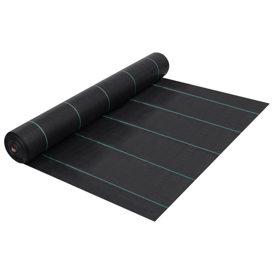 Vidaxl worteldoek 2x25 m pp zwart