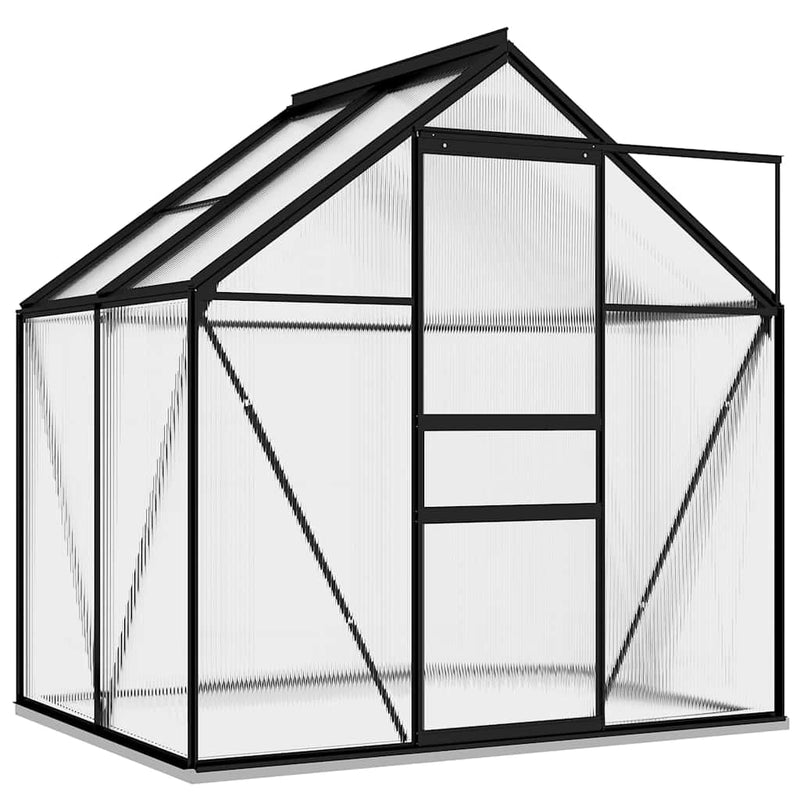 Afbeelding laden in galerijviewer, Vidaxl tuinkas 2,47 m³ aluminium antracietkleurig
