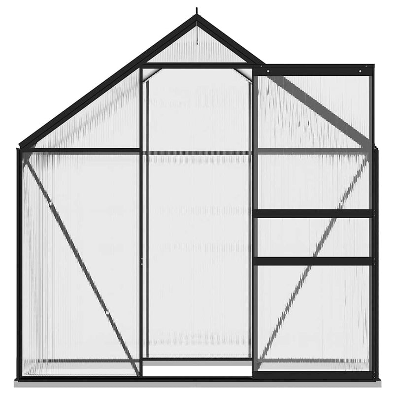 Afbeelding laden in galerijviewer, Vidaxl tuinkas 2,47 m³ aluminium antracietkleurig
