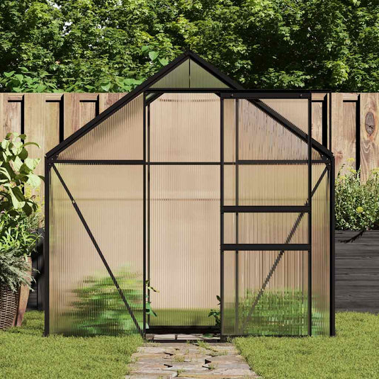 Vidaxl tuinkas 2,47 m³ aluminium antracietkleurig